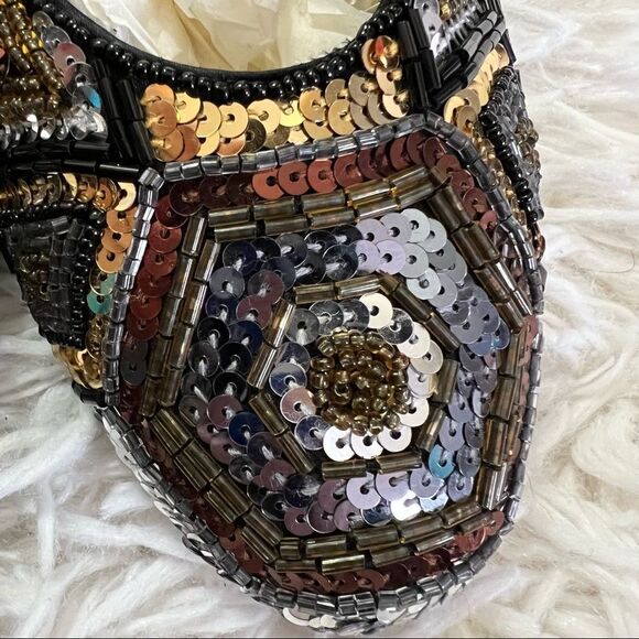 Vintage 90s sequined flats shoes by Shell Kepler - Picture 11 of 12